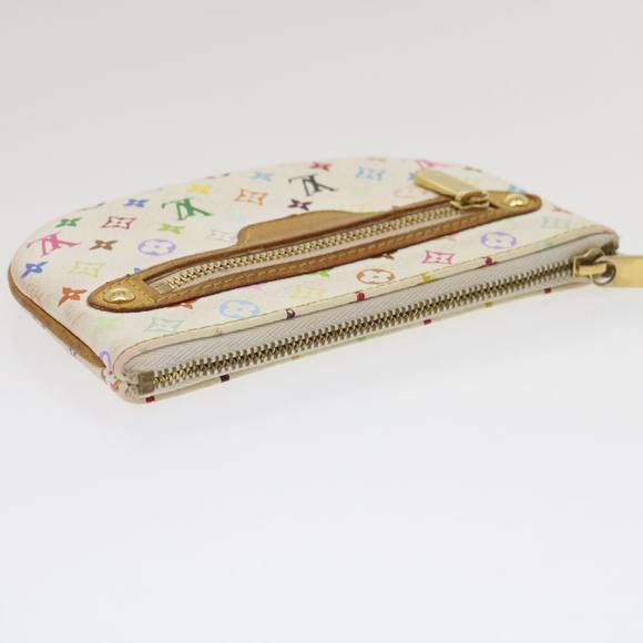 LOUIS VUITTON Monogram Multicolor Pochette MM Pouch White M60028 LV Auth 35181 - Picture 5 of 16